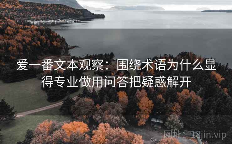 爱一番文本观察：围绕术语为什么显得专业做用问答把疑惑解开