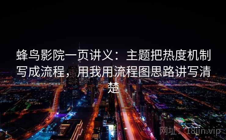 蜂鸟影院一页讲义：主题把热度机制写成流程，用我用流程图思路讲写清楚